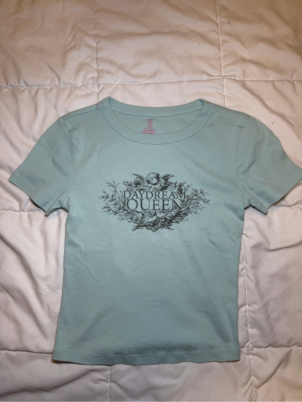NOBO Light Aqua 'Daydream Queen' Graphic Short Sleeve Tee